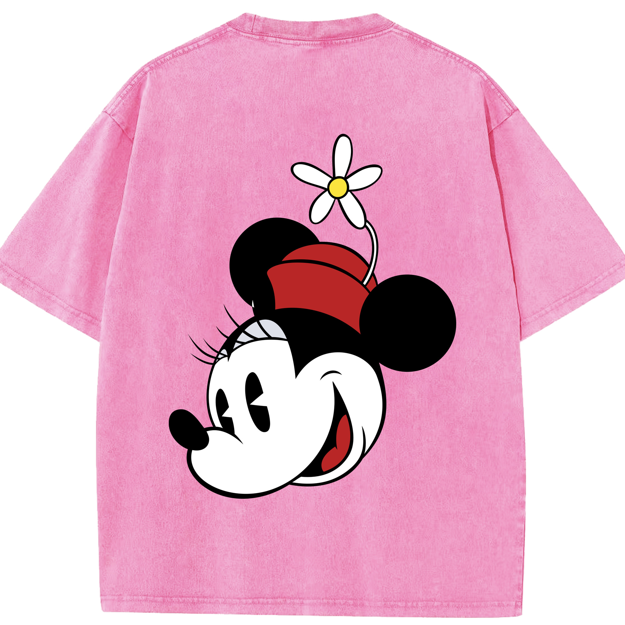 （画像用） ミッキーマウス Mickey Mouse 綿100% ヴィンテージ風 半袖Tシャツ（背面プリント）